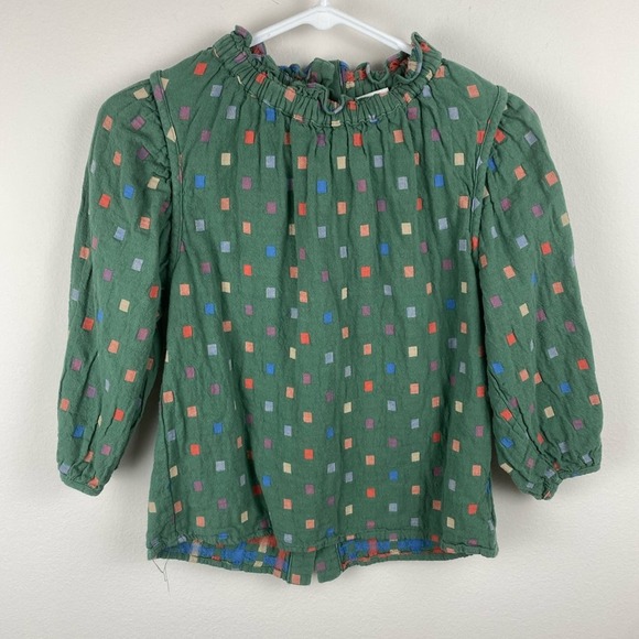 Madewell Tops - Ro+De Multicolor Block Button Back Blouse Size XXS